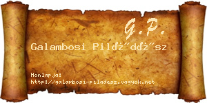 Galambosi Piládész névjegykártya